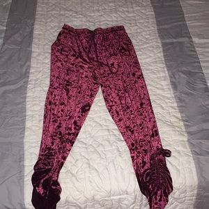 ✋Red Velvet Jogger Pants